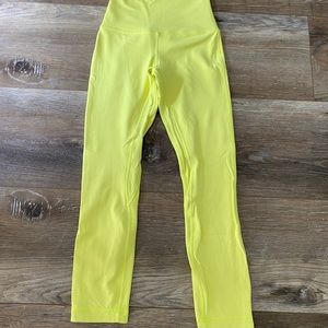 Lululemon Size 2 Electric Lemon Align 23 inch leggings.